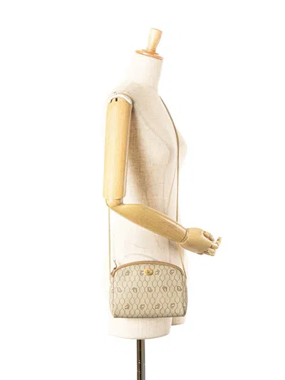Pre-owned Dior 20th Century Honeycomb Coated Canvas Chain Crossbody Bag