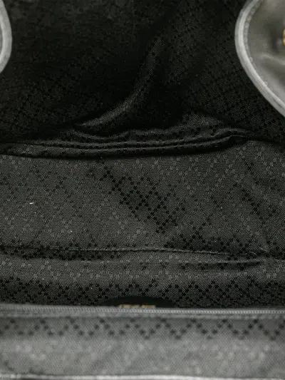 Pre-owned Gucci 20th Century Calfskin Bamboo Drawstring Backpack In Black