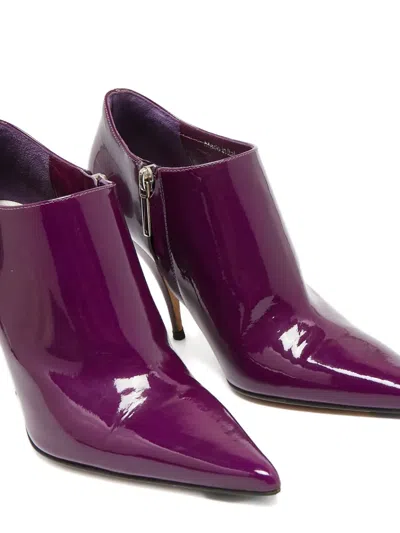 Pre-owned Dior 105mm Patent Leather Pointed-toe Ankle Boots