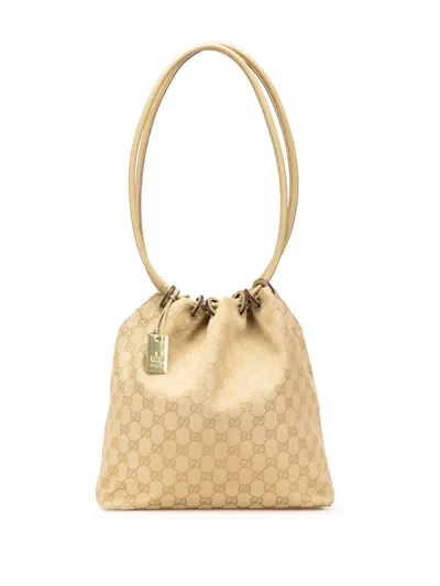 Pre-owned Gucci 2000-2015 Gg Canvas Shoulder Bag In Brown