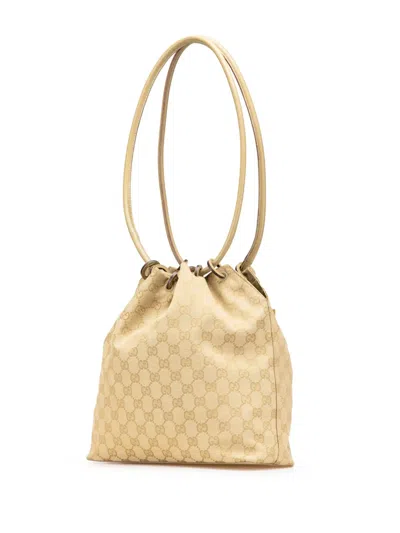 Pre-owned Gucci 2000-2015 Gg Canvas Shoulder Bag In Brown