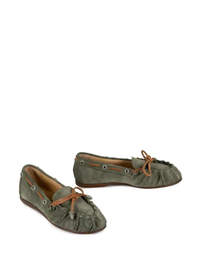 Sartore Embellished Suede Ballet Flats