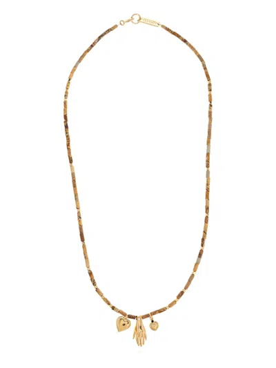 Isabel Marant Heart-hand Necklace In Gold