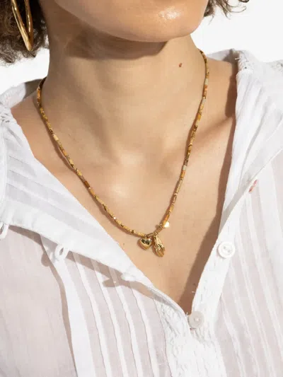 Isabel Marant Heart-hand Necklace In Gold