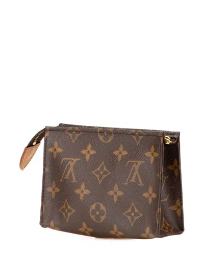 Pre-owned Louis Vuitton 1990-2006 Monogram Toiletry 15 Pouch In Brown
