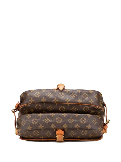 Pre-owned Louis Vuitton 1997 Monogram Saumur 30 Crossbody Bag In Brown