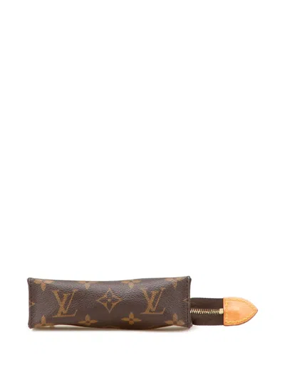 Pre-owned Louis Vuitton 1990-2006 Monogram Toiletry 15 Pouch In Brown