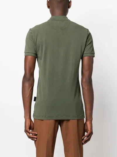 Star Point Logo-patch Polo Shirt In Green