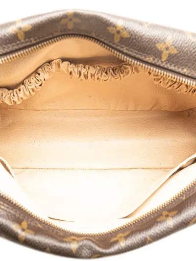 Pre-owned Louis Vuitton 1987 Monogram Trousse Toilette 28 Clutch Bag In Brown