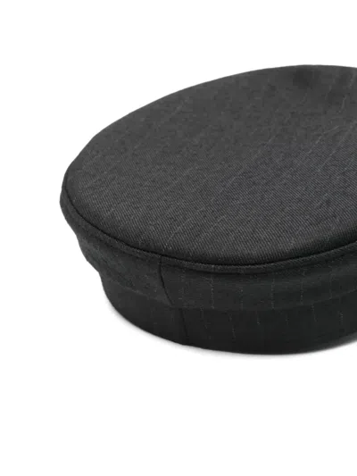 Ruslan Baginskiy Monogram Embellished Baker Boy Cap In Black
