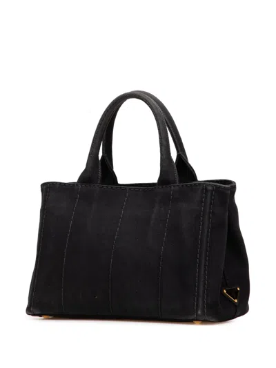 Pre-owned Prada 2013-2025 Small Canvas Canapa Logo Satchel