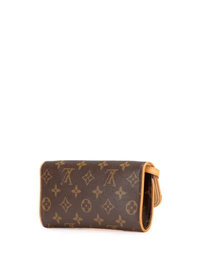 Pre-owned Louis Vuitton 2000 Monogram Pochette Twin Pm Crossbody Bag