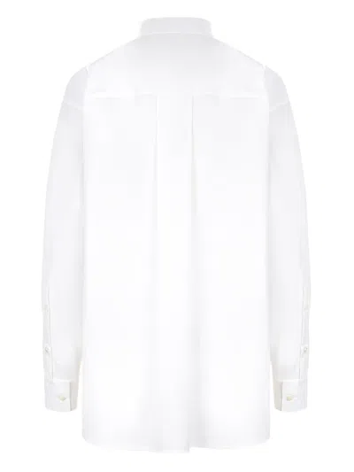 Quira Classic-collar Poplin Shirt In White