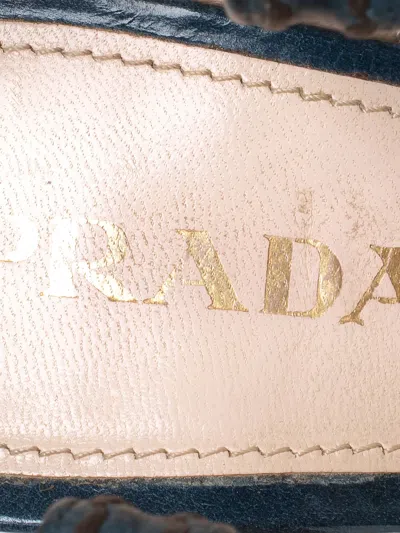 Pre-owned Prada 120mm Platform Cross-strap Sandals
