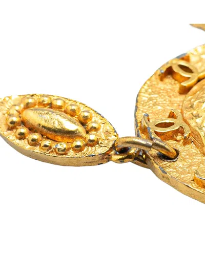 Pre-owned Chanel 1950-1970 Gold Plated Sun Lion Necklace Costume Necklace