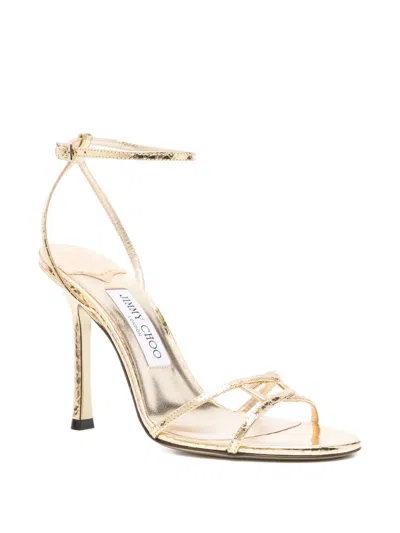Jimmy Choo 100mm Leather Ankle-strap Sandals