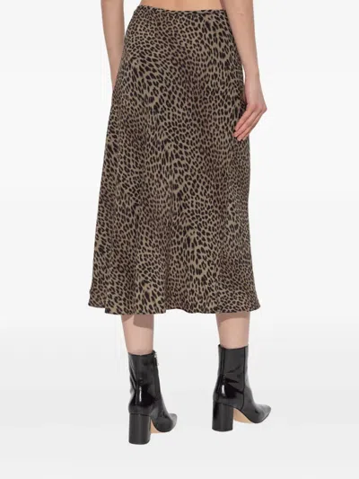 Zadig & Voltaire Lace-insert Skirt In Animal Print