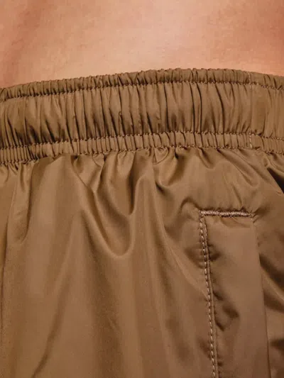 Mki Miyuki Zoku Logo-embroidered Shell Swim Shorts In Brown