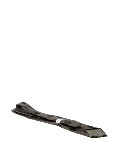 Pre-owned Giorgio Armani Striped Tie In Brown