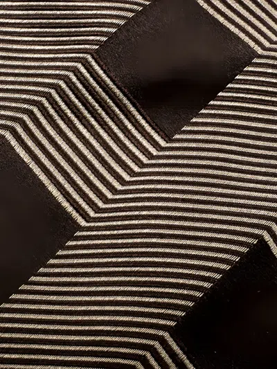 Pre-owned Giorgio Armani Striped Tie In Brown