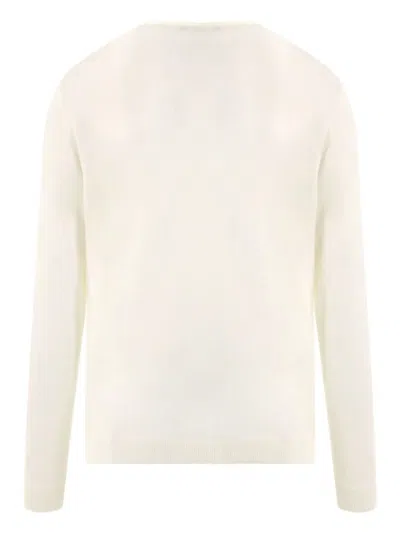 Roberto Collina Man Sweater Ivory Size 42 Merino Wool In Neutral