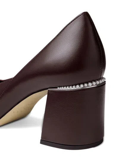 Jimmy Choo 60mm Jenson Pearl-embellished Square-toe Pumps