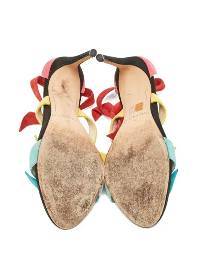 Pre-owned Alexandre Birman 100mm Bow Suede Sandals