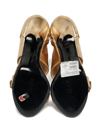 Pre-owned Moschino 110mm Decorative-zip Sandals