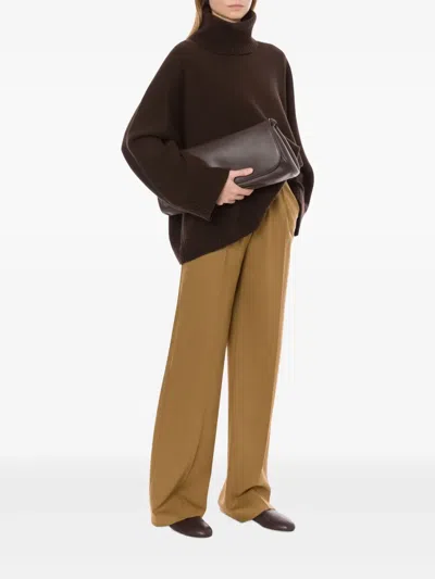 Alberta Ferretti Roll-neck Jumper In Brown