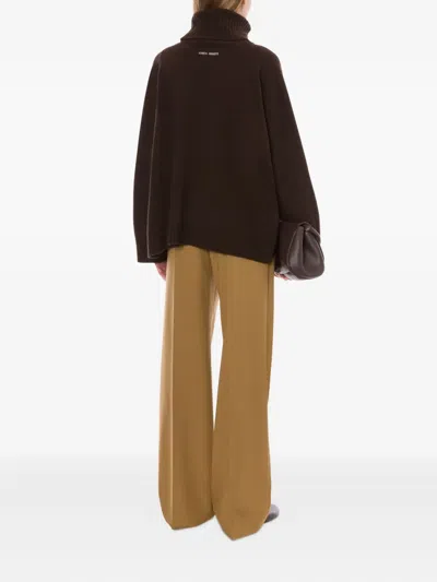 Alberta Ferretti Roll-neck Jumper In Brown