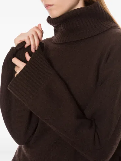 Alberta Ferretti Roll-neck Jumper In Brown