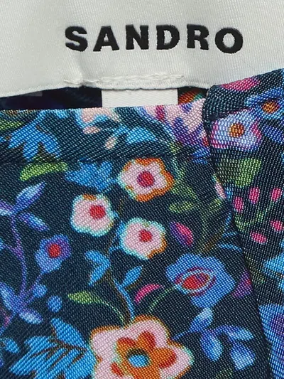 Pre-owned Sandro Floral-print Mini Dress
