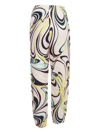 Pre-owned Pucci Wirl-print Cotton Trousers