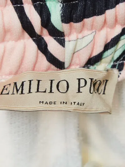 Pre-owned Pucci Wirl-print Cotton Trousers