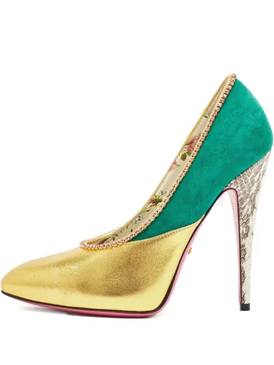 Pre-owned Gucci 125mm Crystal Pumps