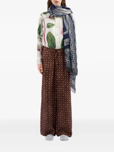 Pierre-louis Mascia Aloe Palazzo Pants In Multi