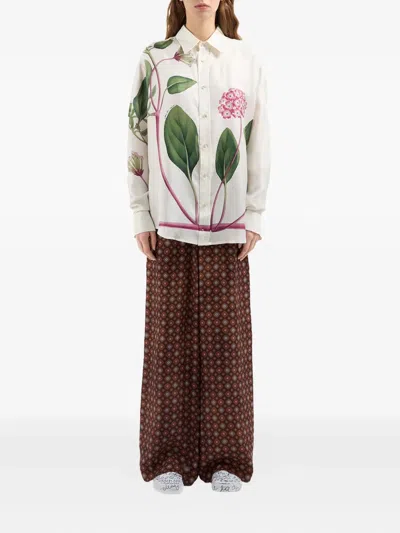 Pierre-louis Mascia Aloe Palazzo Pants In Multi