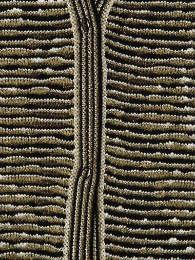 Pre-owned Missoni Striped Lurex Cardigan