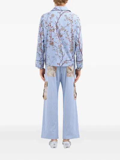 Pierre-louis Mascia Kami Striped Jacket In Blue