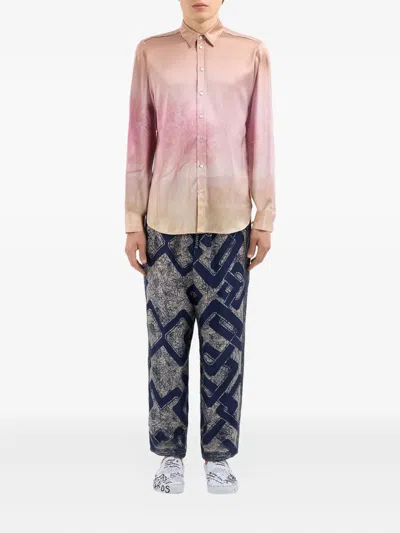 Pierre-louis Mascia Landscape-print Shirt In Neutral