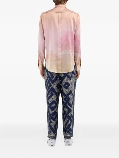 Pierre-louis Mascia Landscape-print Shirt In Neutral