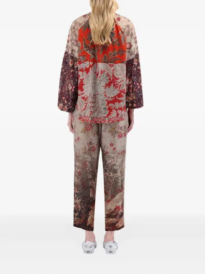 Pierre-louis Mascia Dante Patchwork Balloon-sleeve Shirt In Multi