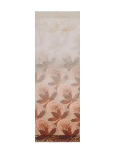 Pierre-louis Mascia Floral -print Scarf In Brown