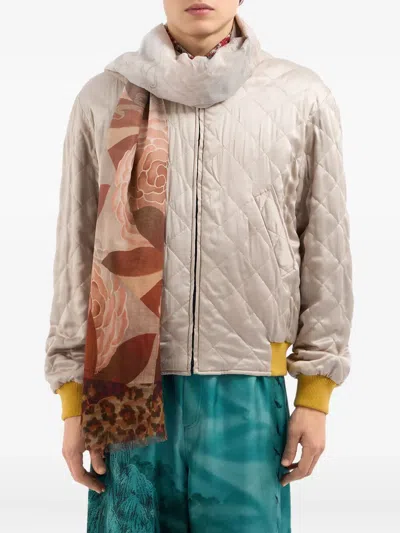 Pierre-louis Mascia Floral -print Scarf In Brown