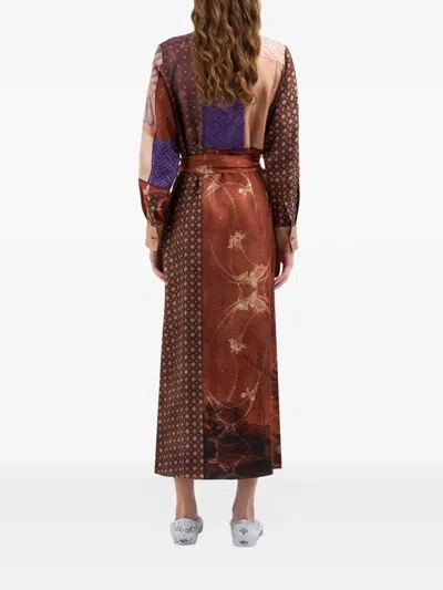 Pierre-louis Mascia Aloe Patchwork Belted Dress