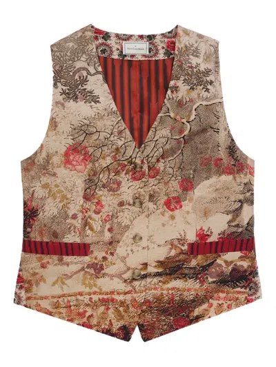 Pierre-louis Mascia Alodox Waistcoat In Brown