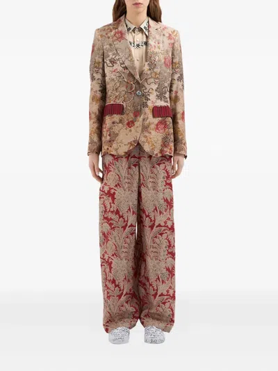 Pierre-louis Mascia Floral-print Blazer In Neutral