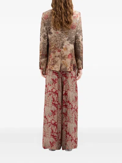 Pierre-louis Mascia Floral-print Blazer In Neutral