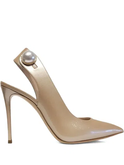 Casadei 100mm Embellished Sling-back Pumps