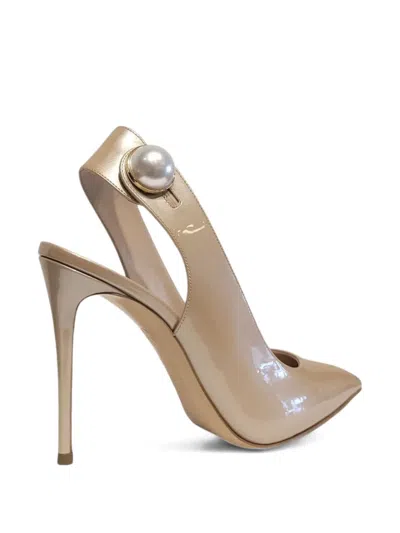 Casadei 100mm Embellished Sling-back Pumps